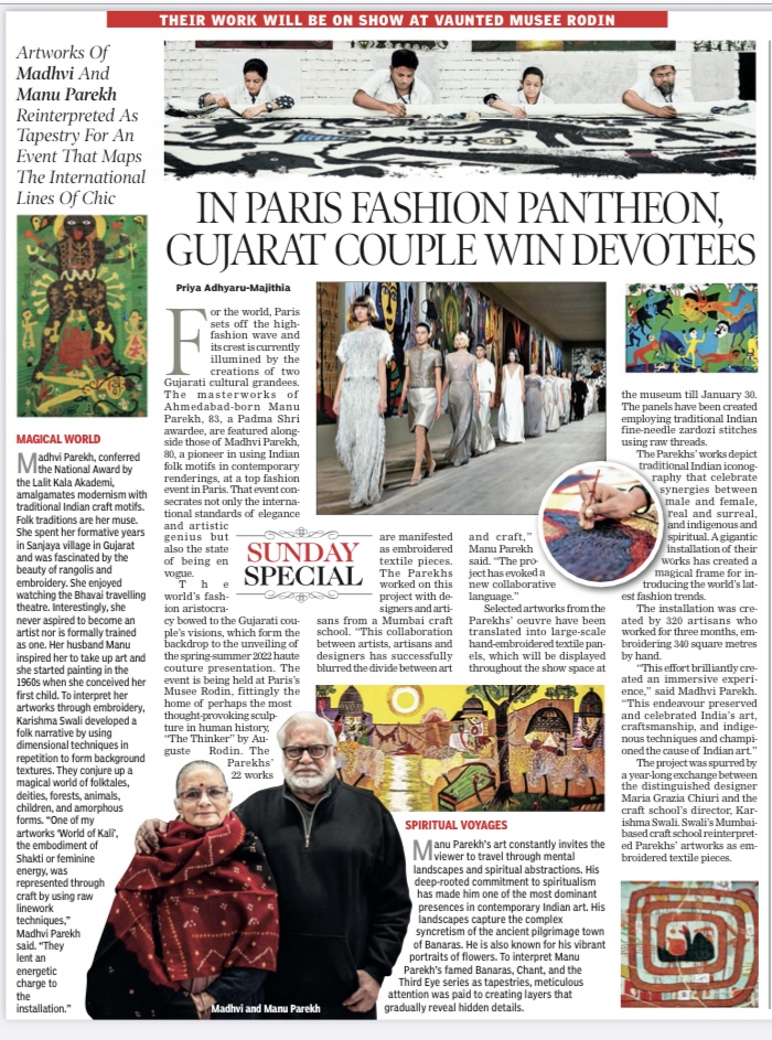 Gujarat Couple Win Devotees in Paris Fashion Pantheon
