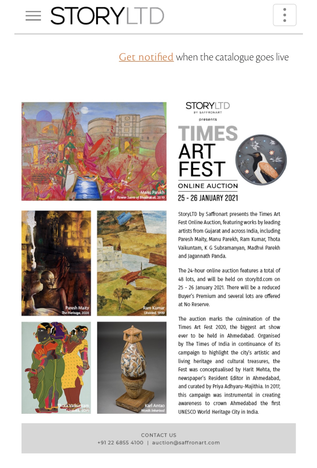 Times Art Fest: Online Auction